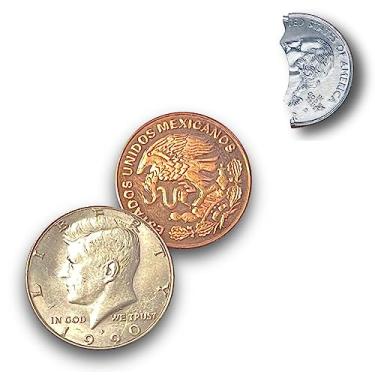 Imagem de Hat Trick Magic - Coin Illussions for Beginners, Intermediate, Professional Illussionist - Vanishing, Teleporting, Transforming Coin Illussions (Scotch and Soda (Mexican Centavo & Bite Out Quarter))