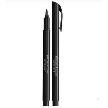 Imagem de Marcador Brush Supersoft Preto - Faber Castell