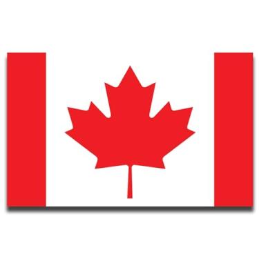 Imagem de Magnet Me Up Ímã de carro com bandeira do Canadá – Decalque de folha de bordo canadense de 12 x 20 cm para veículos, caminhões, SUVs, geladeira – Impresso UV, à prova de intempéries, vinil durável,