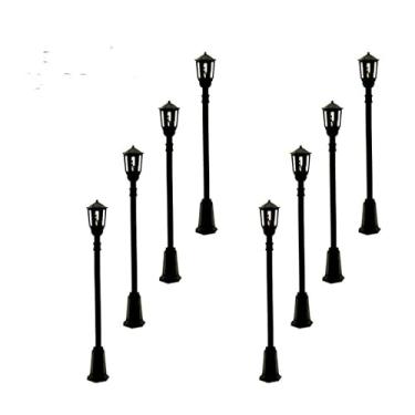 Imagem de 10 Poste Luz Quente H=6 Cm 3volts Maquete 1:50 1:64 1:87 dioramas