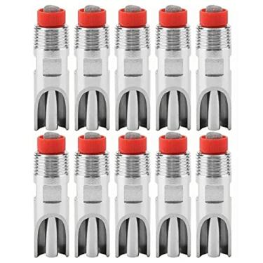 Imagem de Kit de bicos de água para porcos de 10 unidades, bebedouro automático de aço inoxidável para mamilos de porco, alimentador ajustável para evitar vazamentos, bebedouro para gado,