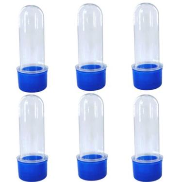 Imagem de Kit 100 Mini Tubete Acrílico tampa azul Para Personalizar - Lynx