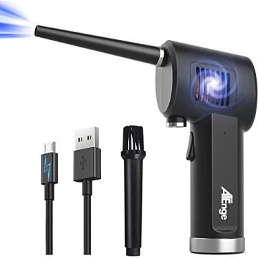 Imagem de Espanador de ar elétrico, espanador de ar sem fio, espanador de ar comprimido recarregável, soprador de ar de 33000 RPM, dois modos de partida inteligentes, boa substituição para lata de ar comprimido