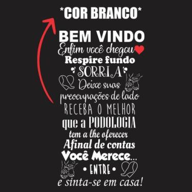 Imagem de Adesivo De Parede Decorativo Frase Bem Vindo PODOLOGIA - DEKAL DECOR, 