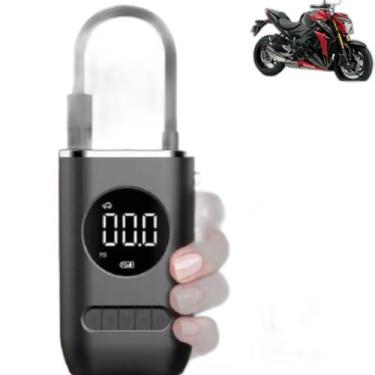 Imagem de Compressor Ar Pneu Carro Bike Moto Portátil E Power Bank - AL