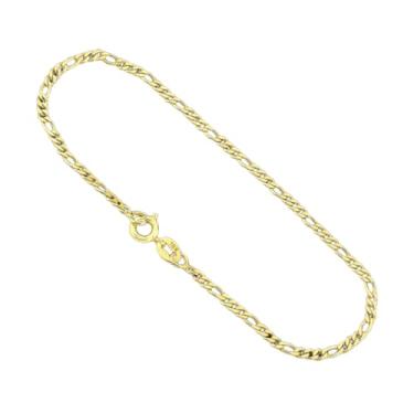 Imagem de Pulseira Masculina Grumet 3x1 20cm 3mm Banhada a Ouro 18k Semi Joia Exclusiva Le Essence