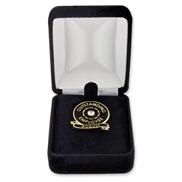 Imagem de PinMart Caixa de presente de joias de veludo: estojo de exibição elegante feito nos EUA para alfinetes de lapela, exibição de alfinetes de esmalte, caixa de presente pequena perfeita para prêmios e