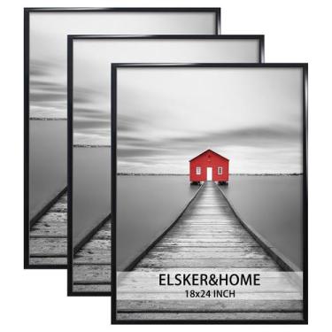 Imagem de Moldura de pôster ELSKER&HOME 18x24 cm preta para montagem na parede, 