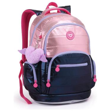 Imagem de Mochila Costas Color Up Passeio Escolar Metalizada - Rosa