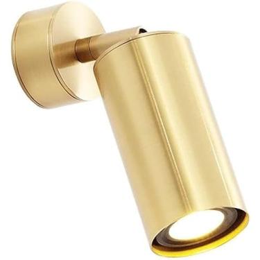 Imagem de Led 7w Lâmpada De Parede Moderna Ajustável Scoe Nordic Rotatable 360 ° H65 Refletor De Parede De Cobre Interior 1/2/3 Luzes Luminária Para Quarto Banheiro Toalete Penteadeira, Single Head