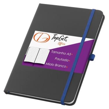 Imagem de Caderneta Classic 14X21Cm 80 Fls Pautadas - Preto E Azul