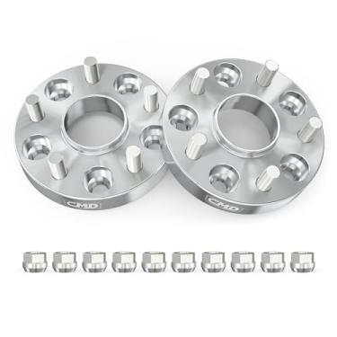 Imagem de Cmd motoring Adaptadores de roda de 1 polegada 5 x 108 a 5 x 114,3, espaçadores de roda centralizados forjados de 25 mm furo central 63,4 mm (Hub) a 60,1 mm (roda) compatível com Jaguar com M12 x 1,5