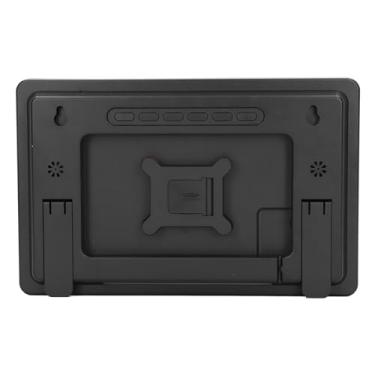 Imagem de Zhjvihx Relógio de Parede Digital, Brilho Ajustável de Cinco Velocidades RGB Colorido Calendário de Controle Remoto Colorido Exibir Relógio de Parede LED Grande Simples para Sala de Estar (Preto)