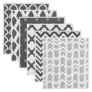 Imagem de 5/6/12 peças pano de prato sueco ecológico biodegradável para cozinha esponja de celulose panos de limpeza reutilizável absorvente toalha de papel não arranha para limpeza de pratos (6)