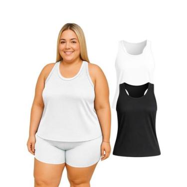 Imagem de Kit 2 Regata Nadador Dryfit Fitness Academia Plus Size - Rcv Store, G2