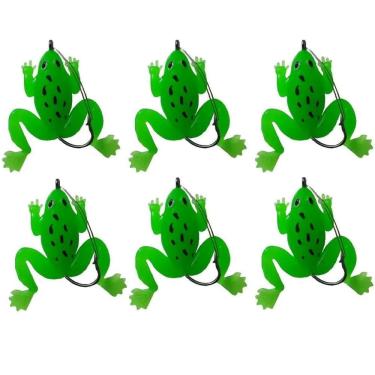 Imagem de Kit 6 Isca Para Traira Sapo Artificial Com Anzol Anti-Inrros