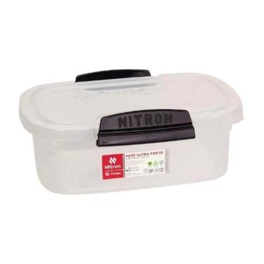 Imagem de Pote Retangular Ultra Forte Com Travas Laterais 4L