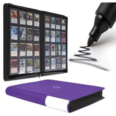 Imagem de Fichário de cartões D DACCKIT modelo A roxo, 16 bolsos, cartões 1024