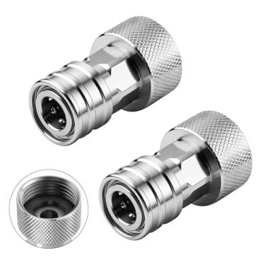 Imagem de Senlinyu Adaptador de mangueira de jardim para lavadora de pressão, 3/10.2 cm GHT para 1/10.2 cm Conexão rápida, conversor de aço inoxidável para lavagem de carro, bocal e limpeza externa (aço