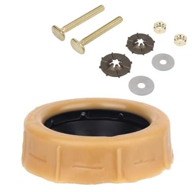 Imagem de 9un Kit de Anel Cera para Vaso Sanitário Compatível com Canos Drenagem 3in/4in, Anel Cera Flange para Vaso Sanitário Universal com Junta Porcas Parafusos
