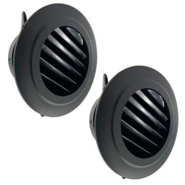 Imagem de AIMCOCO Ventilações Soffit de 15 cm, tampa de ventilação redonda com tela de malha embutida, capa de grade de persiana, para saída de exaustão, ventilação de parede, exaustor, banheiro, cozinha, uso