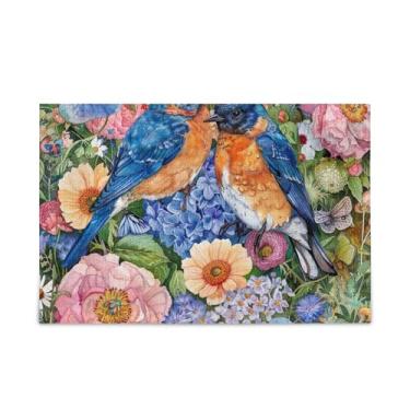 Imagem de WELLDAY Quebra-cabeça belos pássaros 500 peças grande jogo de arte para adultos adolescentes