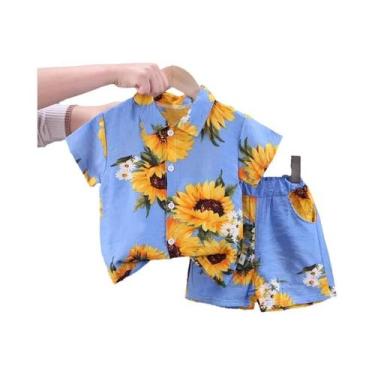 Imagem de Conjunto De Roupas De Verão Para Meninos Bebês 2 Peças Camisa Casual E