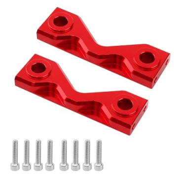 Imagem de Pothyes 2PCS Aluminum Alloy Front and Rear Frame Mount for LOSI 1/8 LMT Solid Axle Monster Truck Metal Upgraded Parts (red)