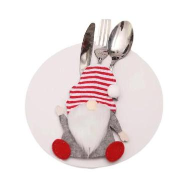 Imagem de Suporte Para Talheres De Natal Gnome 4 Peças, Sacos De Faca E Garfo Do