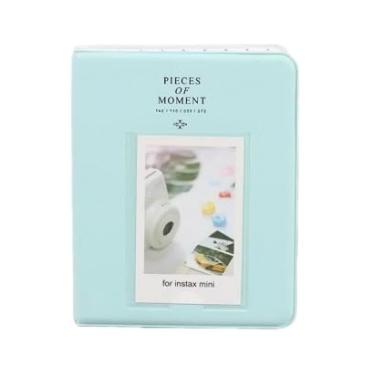 Imagem de Álbum De Fotos Para Instax 8 9 11 12 Mini Evo 64 Fotos para Armazenamento de Fotos, Cartões Postais e Bilhetes de Cinema(VERDE AGUA)
