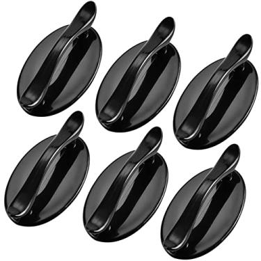 Imagem de Maçaneta autoadesiva para porta de vidro para armário 6 peças puxador autoadesivo auxiliar de cozinha fácil de instalar, para gavetas, armários, geladeiras