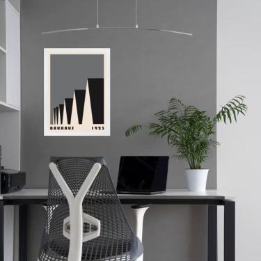 Imagem de Quadro Bauhaus Cinza - Factory Roofs 33X24Cm - Com Vidro