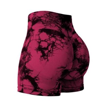 Imagem de Shorts De Fitness Femininos Tie Dye Em 16 Cores, Levanta Bumbum, Roupa