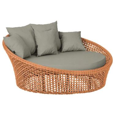 Imagem de Chaise Hungria Pintura Marrom Corda Náutica E8 Trama Terra Cota