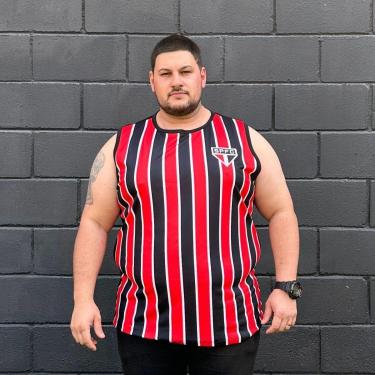 Imagem de Camisa Regata do SÃO PAULO Oficial Away Camiseta Original Plus Size Licenciada SPFC Nova-Masculino