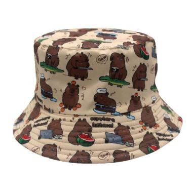 Imagem de Bucket Hat Capybaras Anime Unissex Casual Beach Fisherman's S - Yiweis