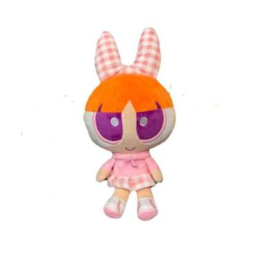 Imagem de Boneca de brinquedo de pelúcia Powerpuffs Anime para crianças de 23 cm