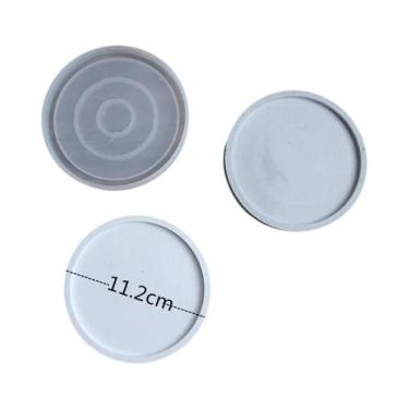 Imagem de Molde Grande Redondo DIY Para Bandeja De Resina Epóxi E Cimento, Prato