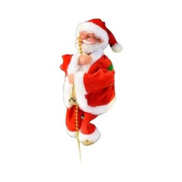 Imagem de Decoração De Natal Elétrica Para Crianças: Papai Noel Escalando Escada