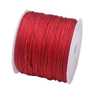 Imagem de Corda De Nylon Trançada De 0,8mm 45m/rolo Para Confecção De Joias, Pul