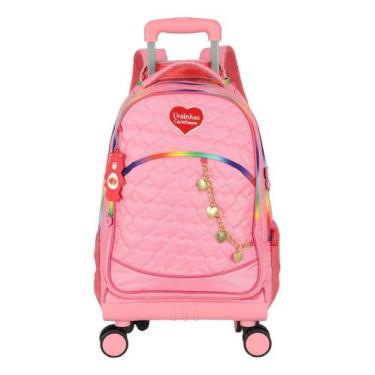Imagem de Mochila De Rodinha Ursinhos Carinhosos - Rosa - Luxcel