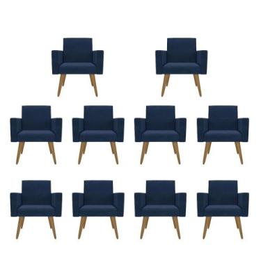Imagem de Kit 10 Poltronas: Elegância Para Recepção E Sala De Espera - Móveis Ma