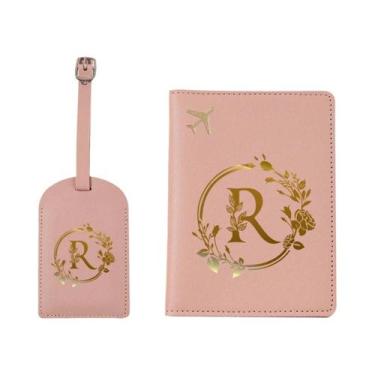 Imagem de Carteira De Viagem Impermeável Em Couro Com Letras Douradas Impressas 