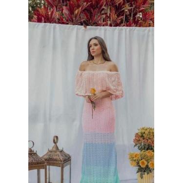 Imagem de Vestido Longo Tricot  Tye Dye Ciganinha - LIS Store Moda Feminina, Tye