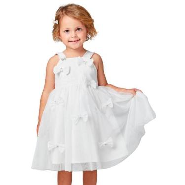 Imagem de Vestido em Tule com Laços e Bordados Off Luluzinha, 2, Off white