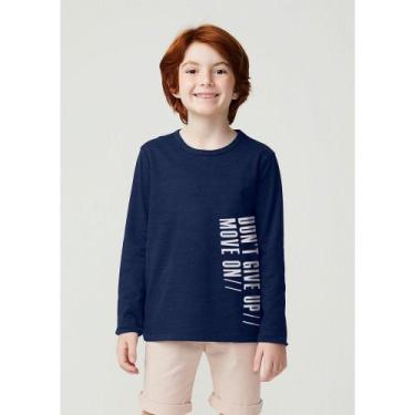 Imagem de Camiseta Infantil Menino Manga Longa Flamê - hering