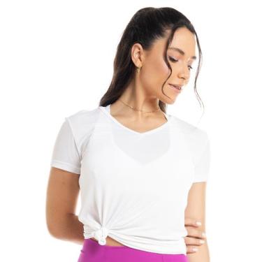 Imagem de Blusa Camiseta Feminina Dry Fit De Poliamida Crepe - ESTILO DO CORPO, 