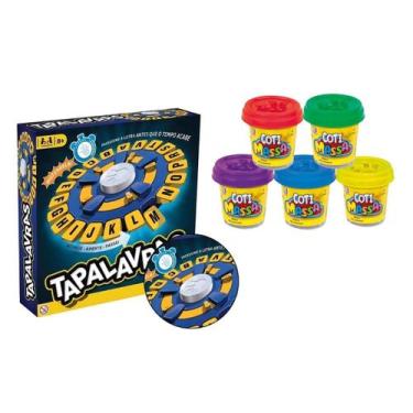 Imagem de Kit Jogo Tapalavras com 5 Massinhas Coti Massa Cotiplas Criativa e Edu