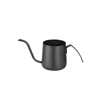 Imagem de GUIPAIHAI Canecas de café portáteis de aço inoxidável para pendurar na orelha, copo de café para café e café (cor: preto, tamanho: 230ml)
