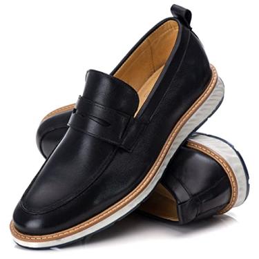 Imagem de Sapato Casual Masculino Iate Slip On Loafer Elite Couro Premium cor:Preto;Tamanho:37
